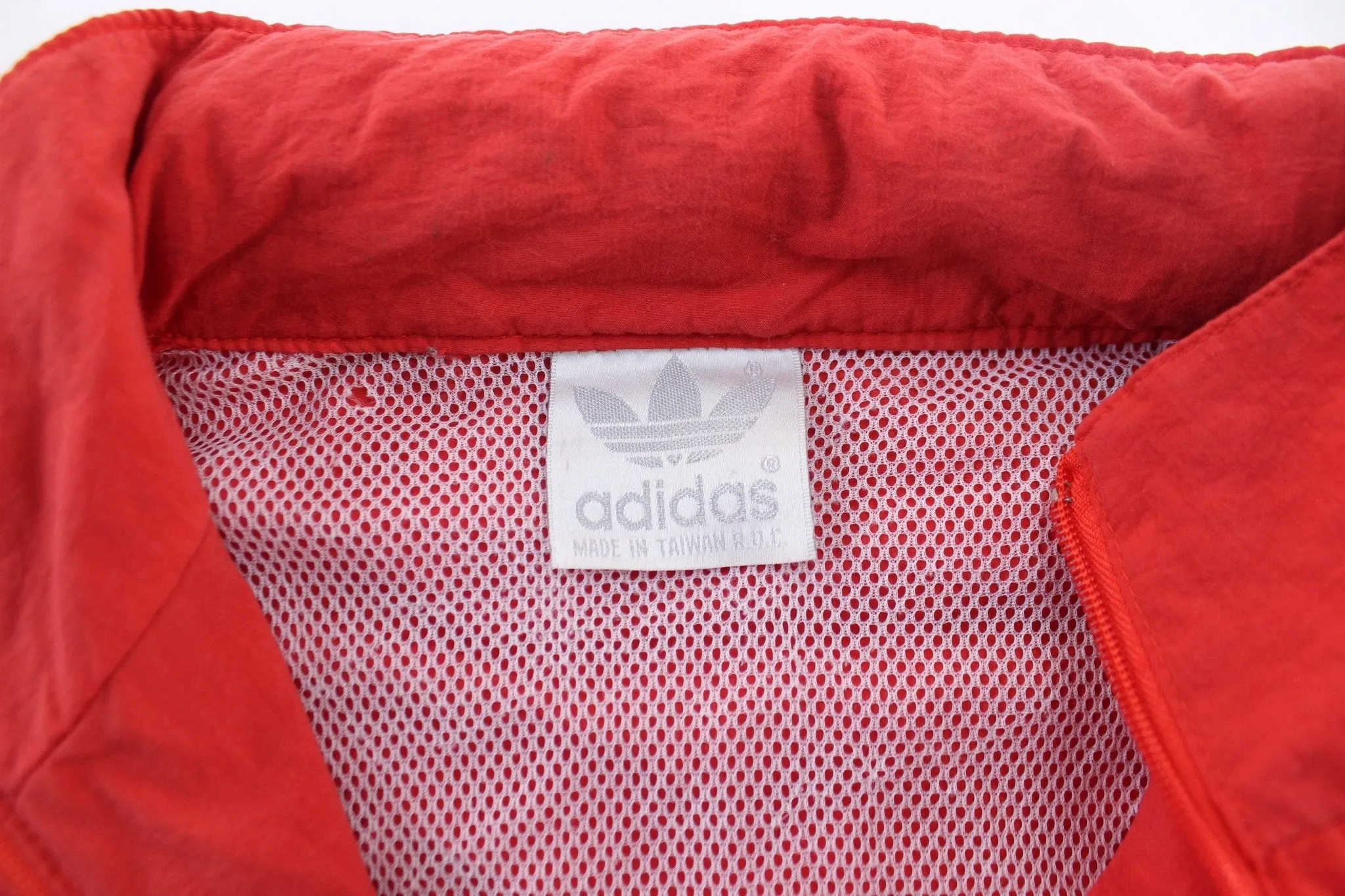 80's Adidas Logo Red & Blue Zip Up Jacket