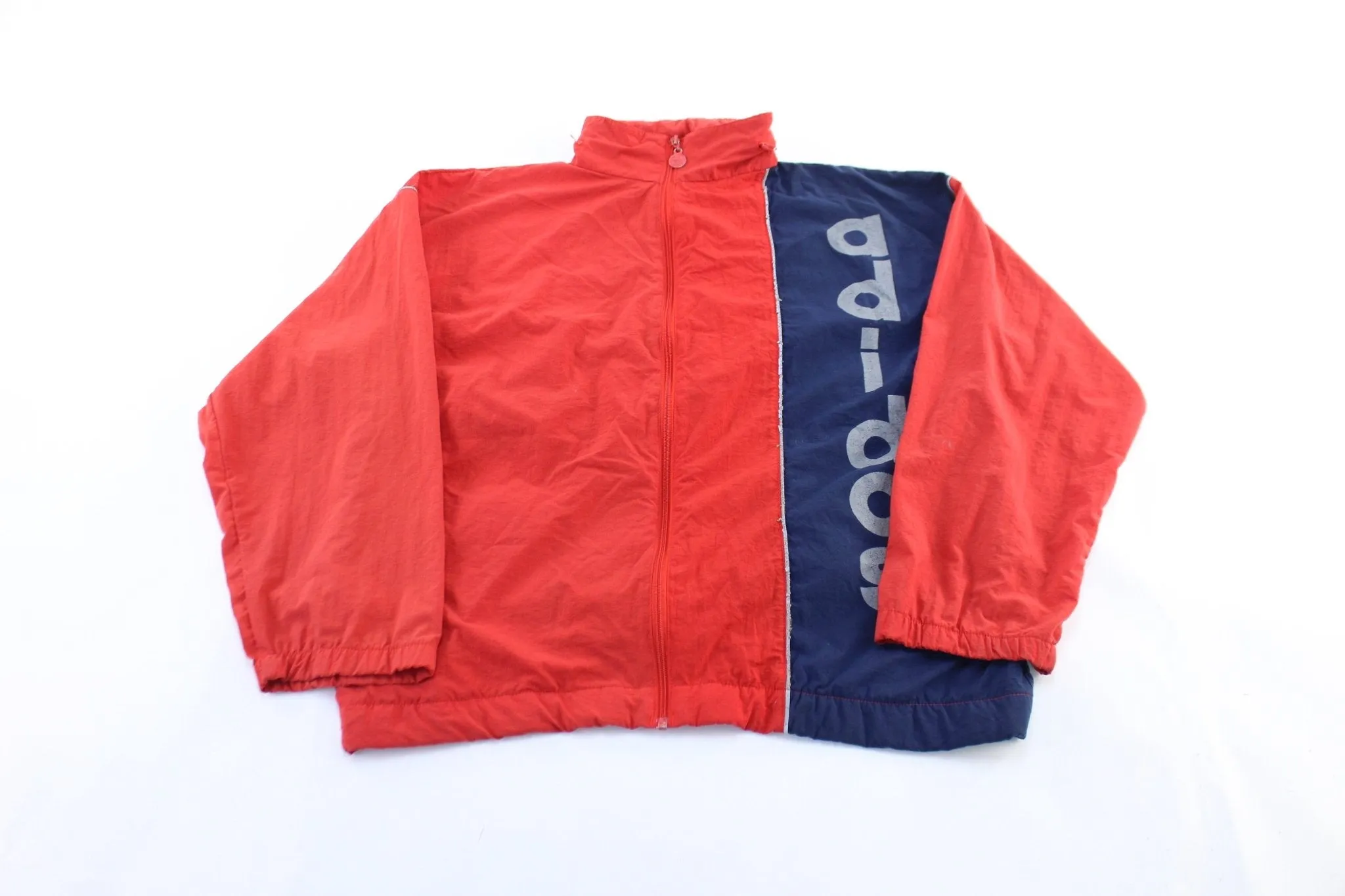 80's Adidas Logo Red & Blue Zip Up Jacket