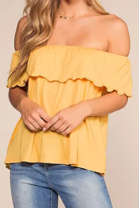 Alley Off The Shoulder Top - Honey