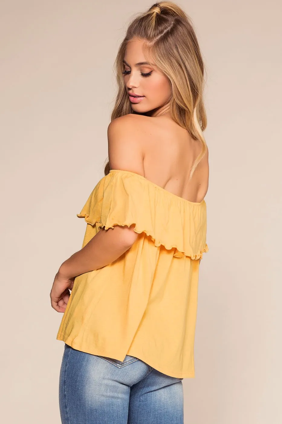 Alley Off The Shoulder Top - Honey