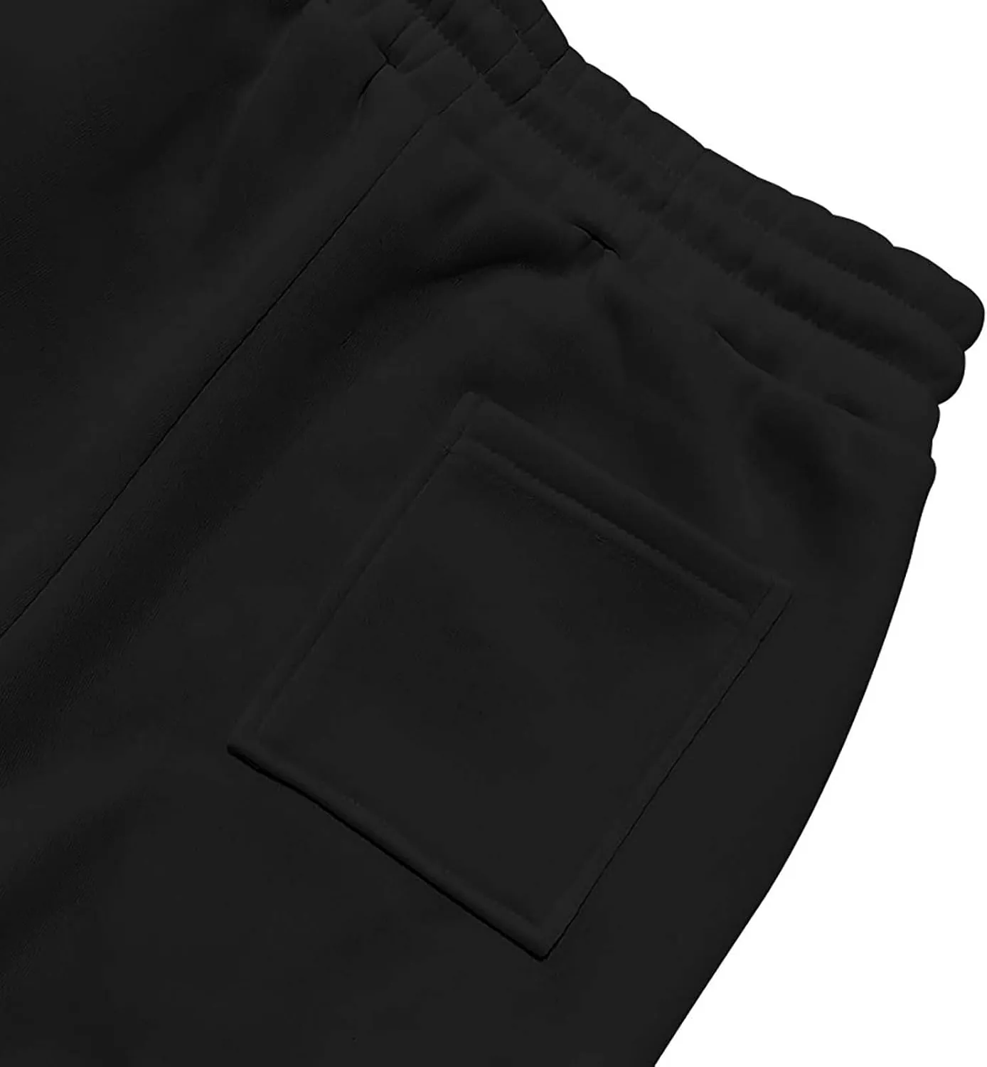 Baggy Cargo Sweatpants for Men Drawstring Waist Fleece Lined Joggers with Pockets Soft Athletic Workout Track Pants