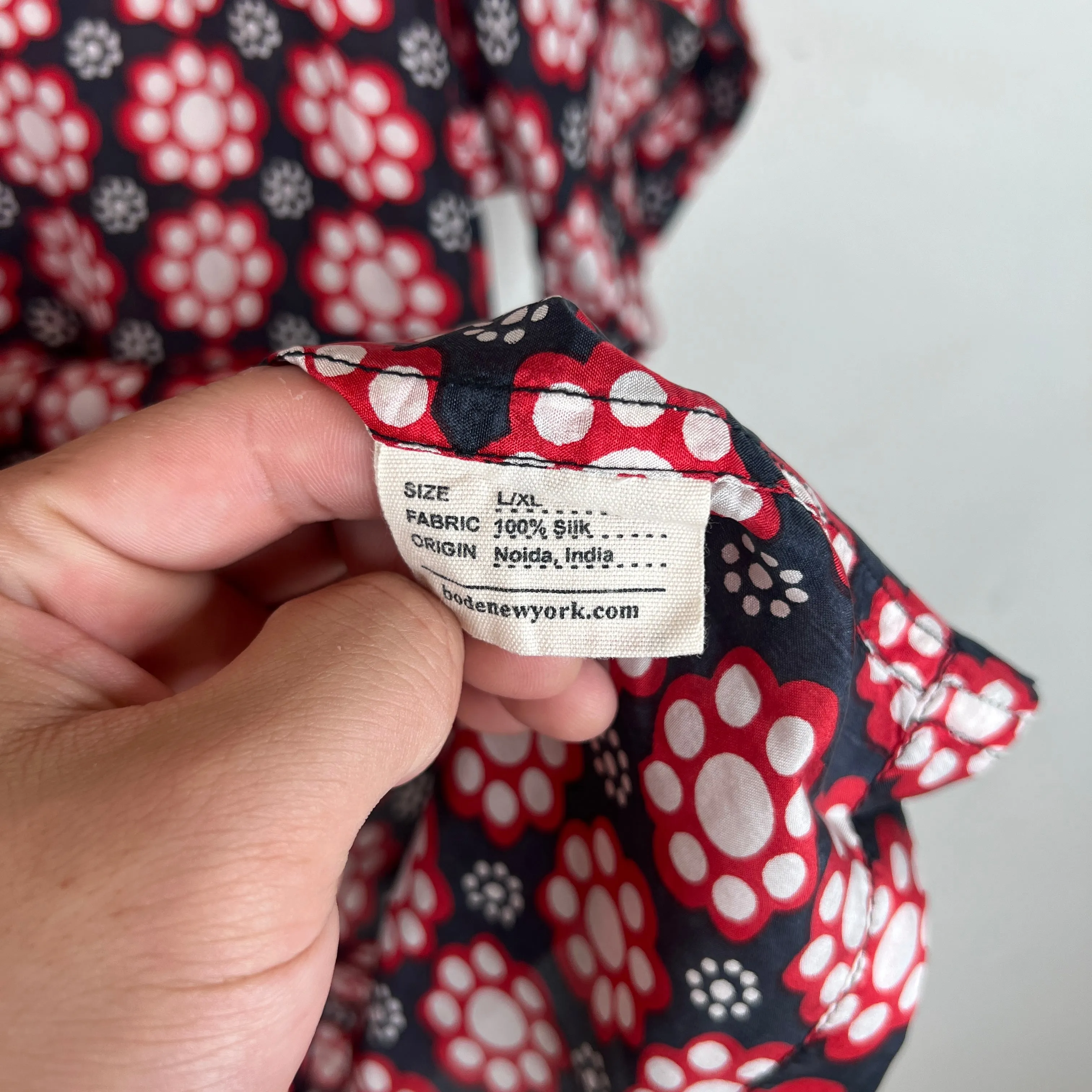 Bode Printed Red Floral Shirt