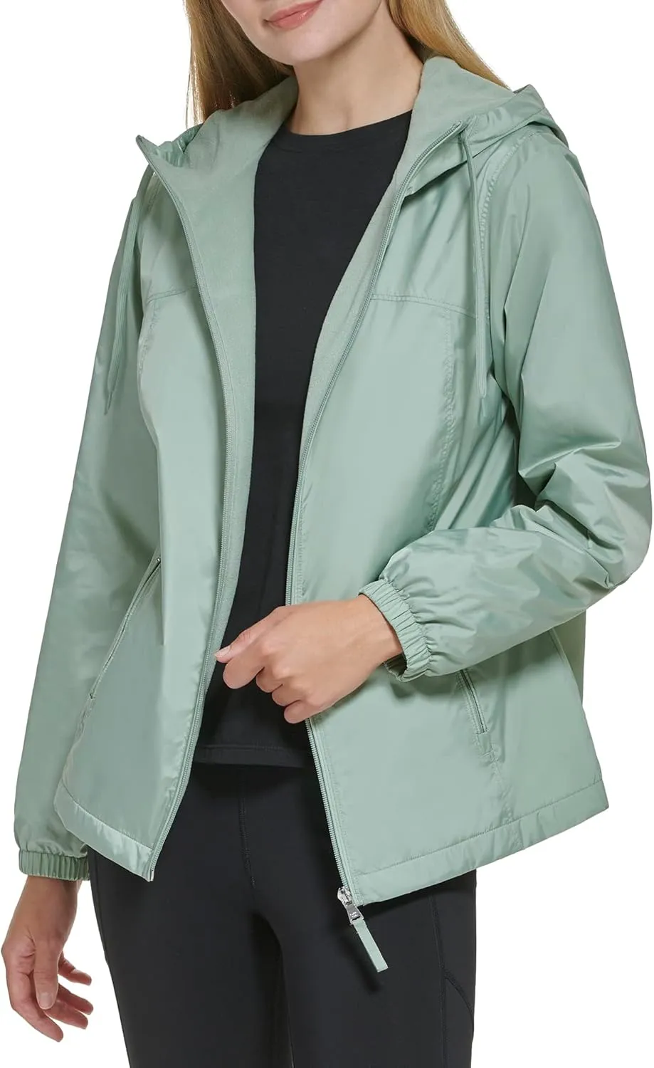 Calvin Klein Womens Zip Front Windbreaker