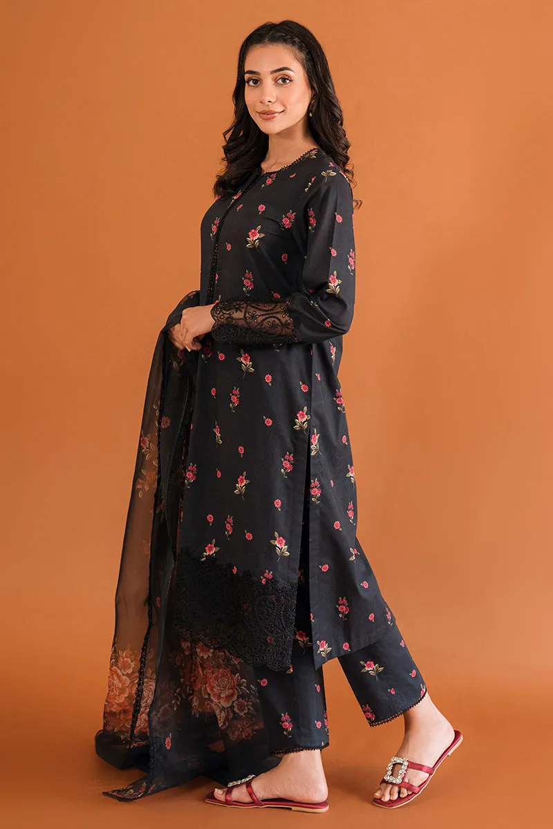 Cross Stitch Petals & Prints Lawn Collection – RAVEN CARNATION