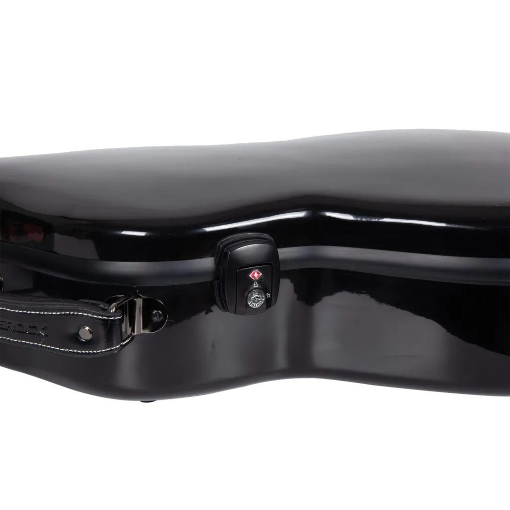 Crossrock CRF2020-0012BK Acoustic Guitar Fiberglass Case for 00 Style - Black
