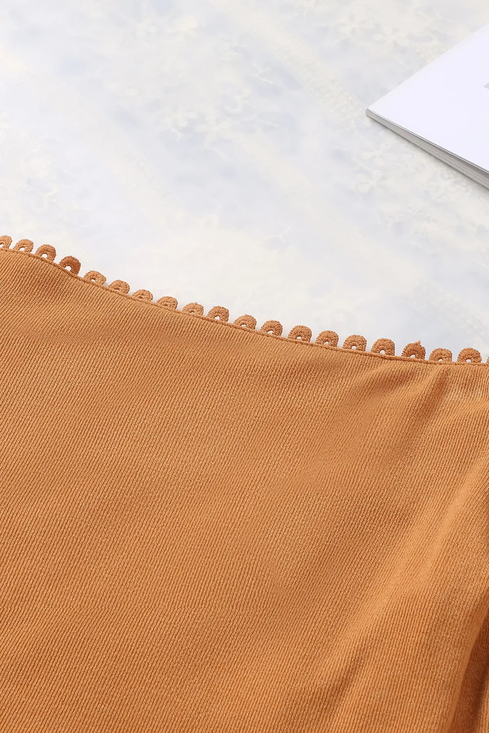 Drawstring Ruched Off The Shoulder Crop Top