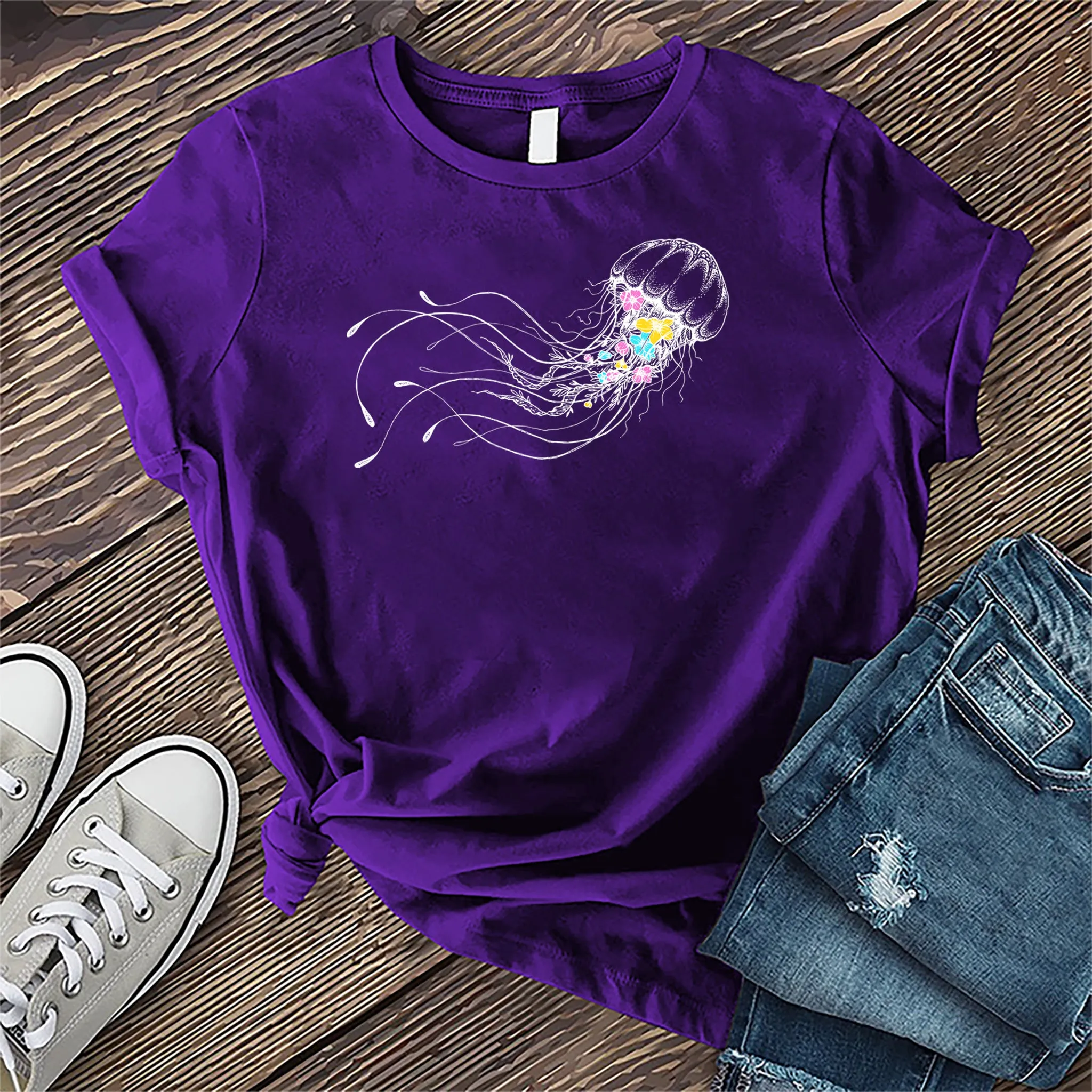 Floral Jellyfish T-shirt