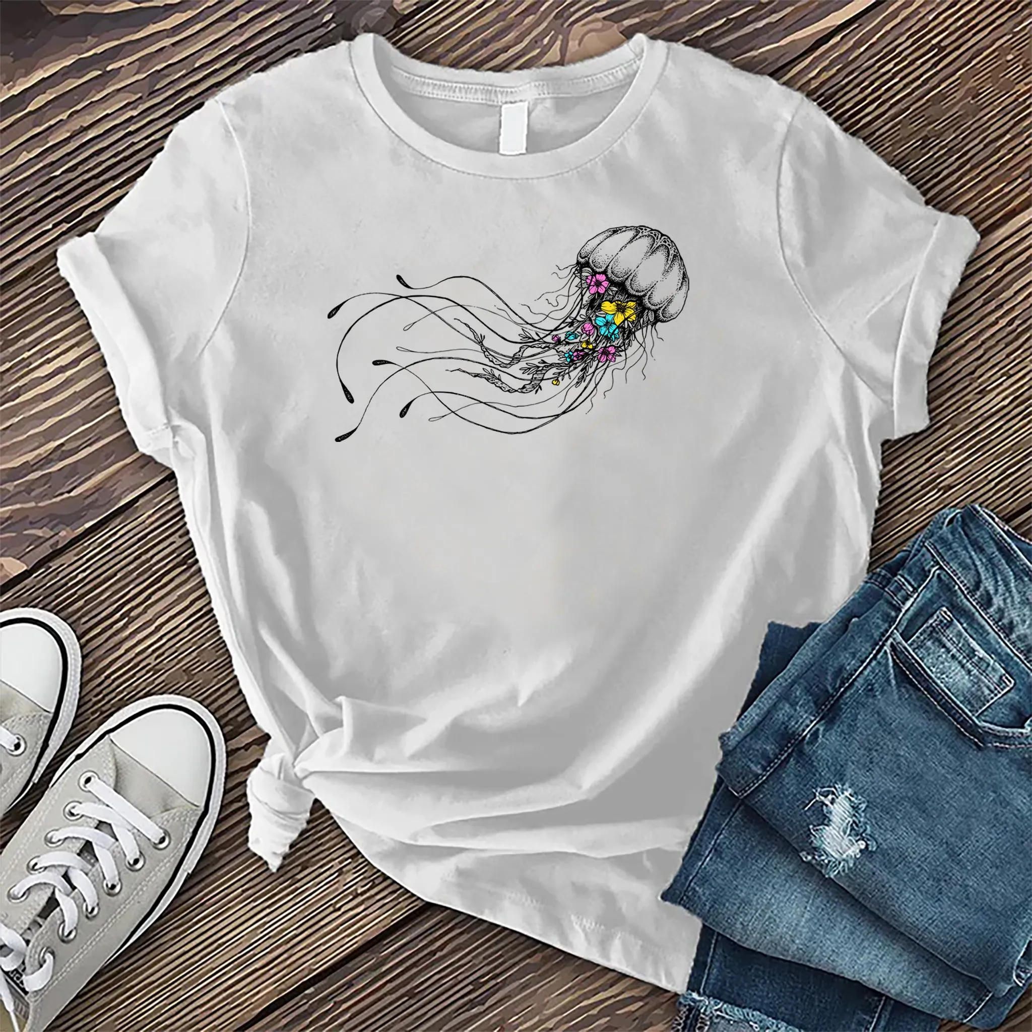 Floral Jellyfish T-shirt