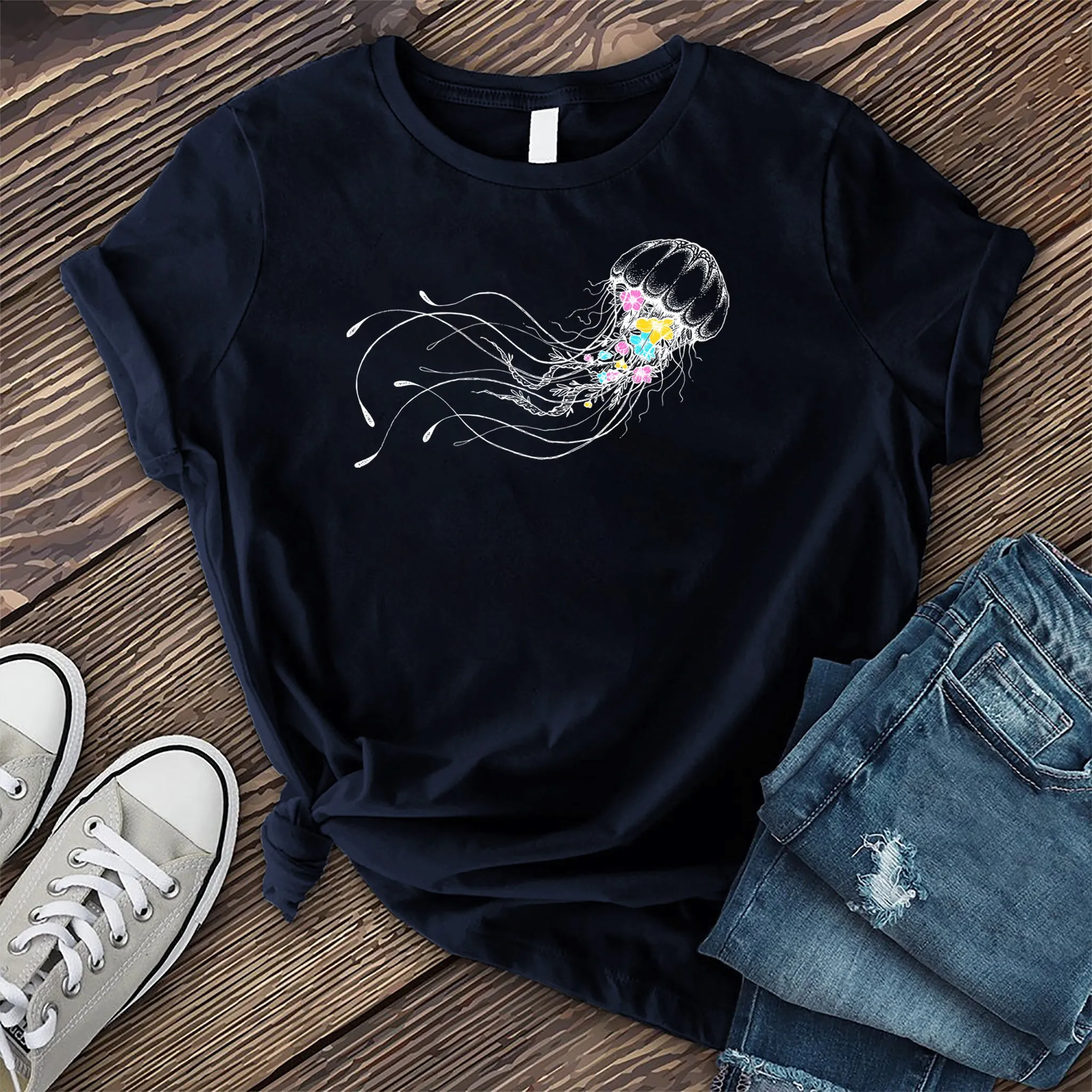 Floral Jellyfish T-shirt