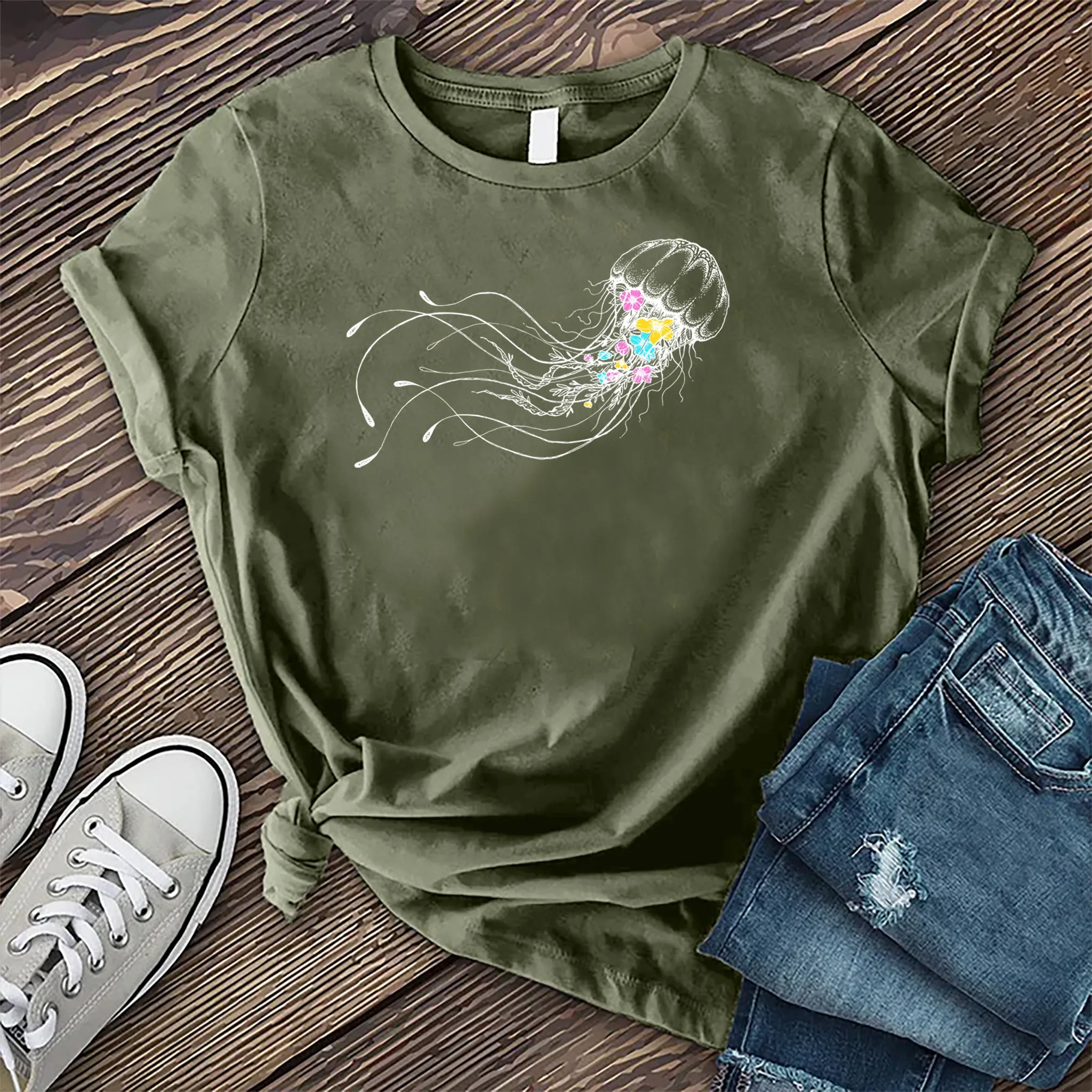 Floral Jellyfish T-shirt