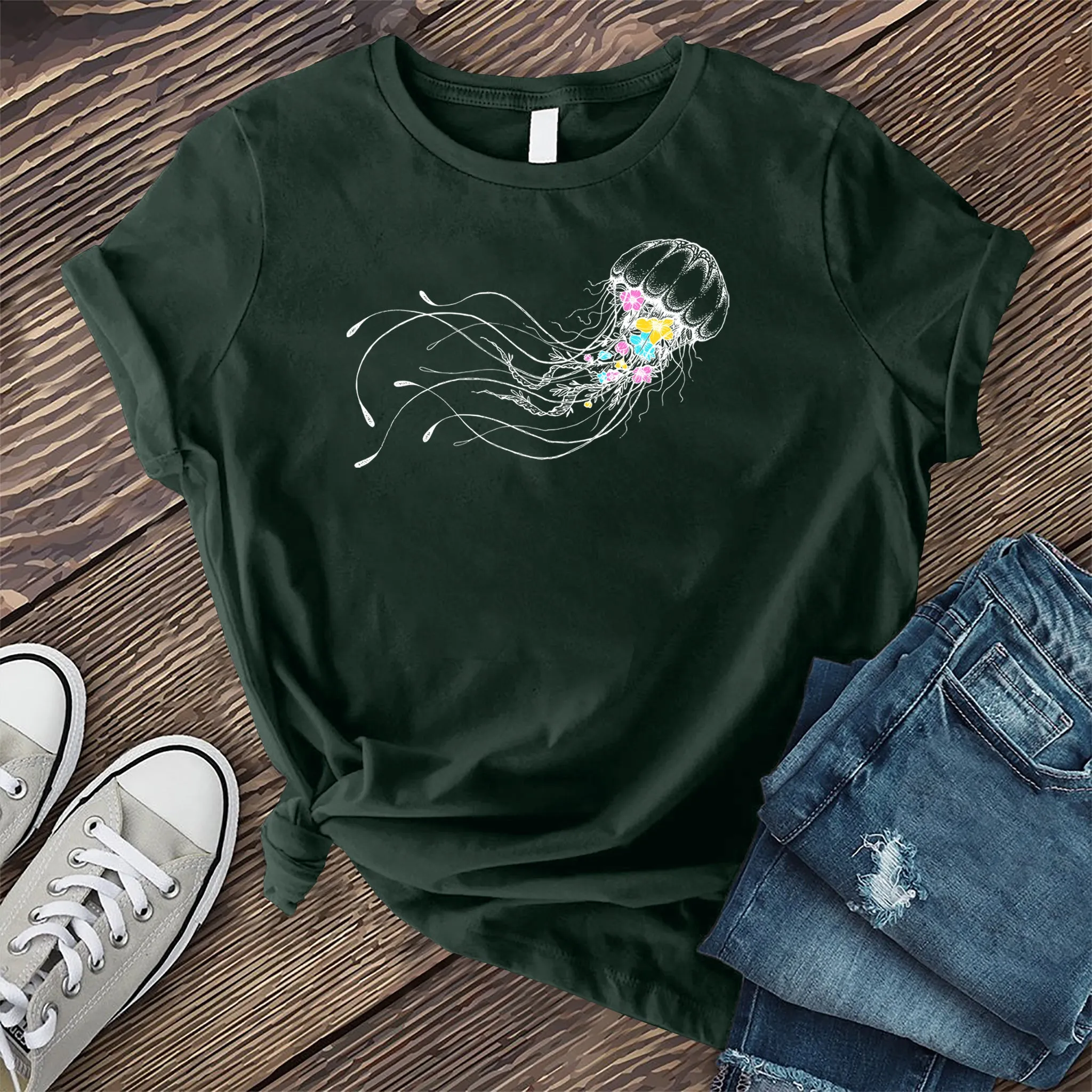 Floral Jellyfish T-shirt