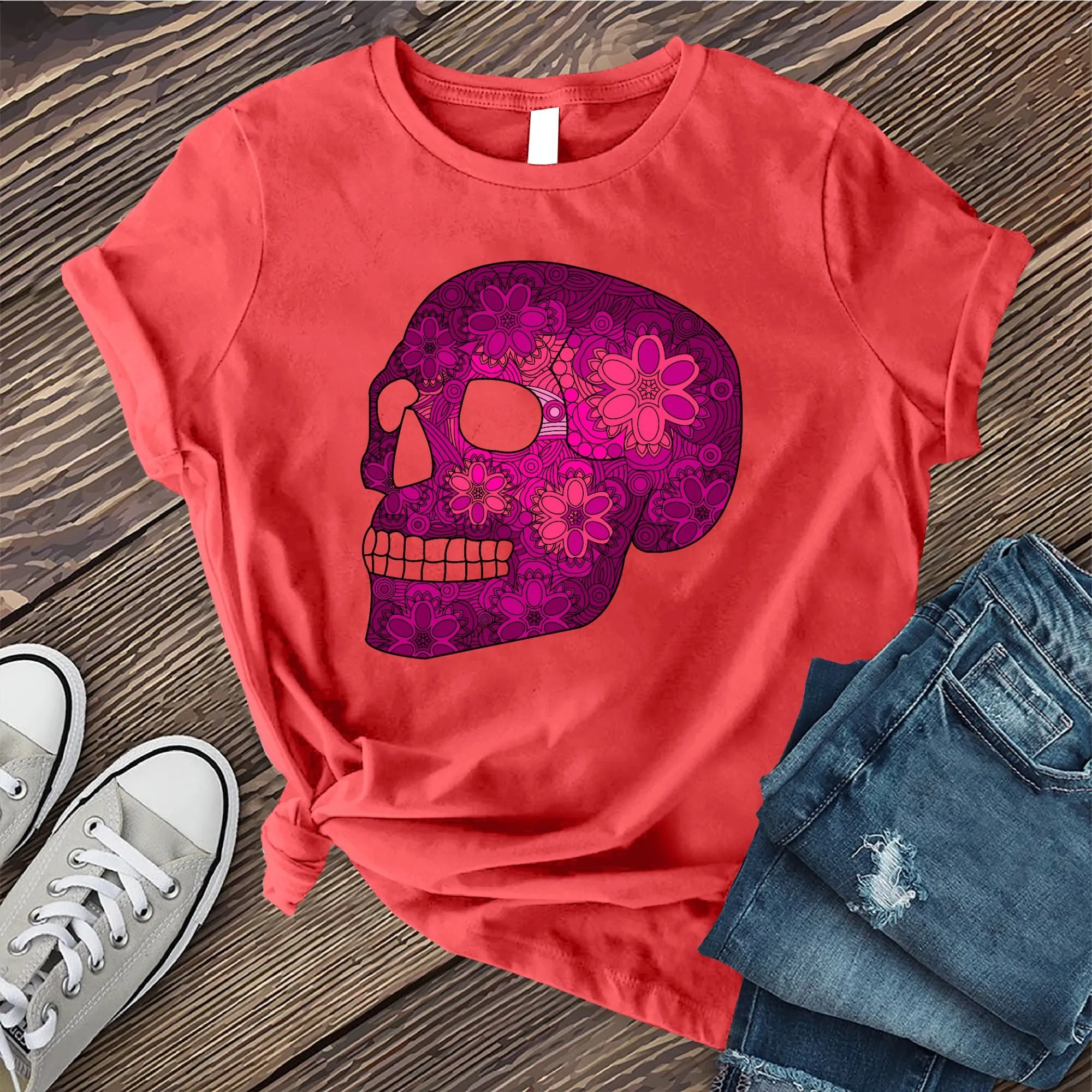 Floral Skull T-shirt