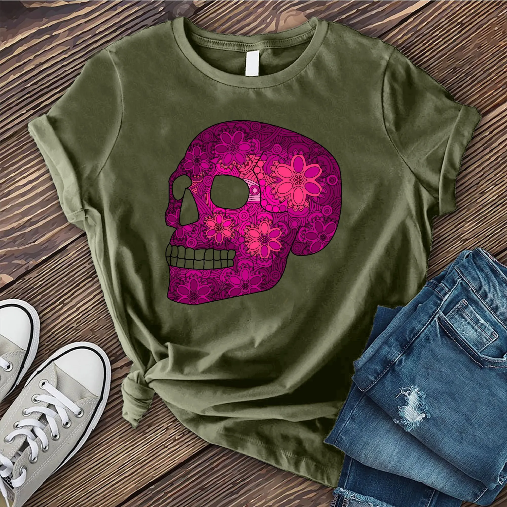 Floral Skull T-shirt