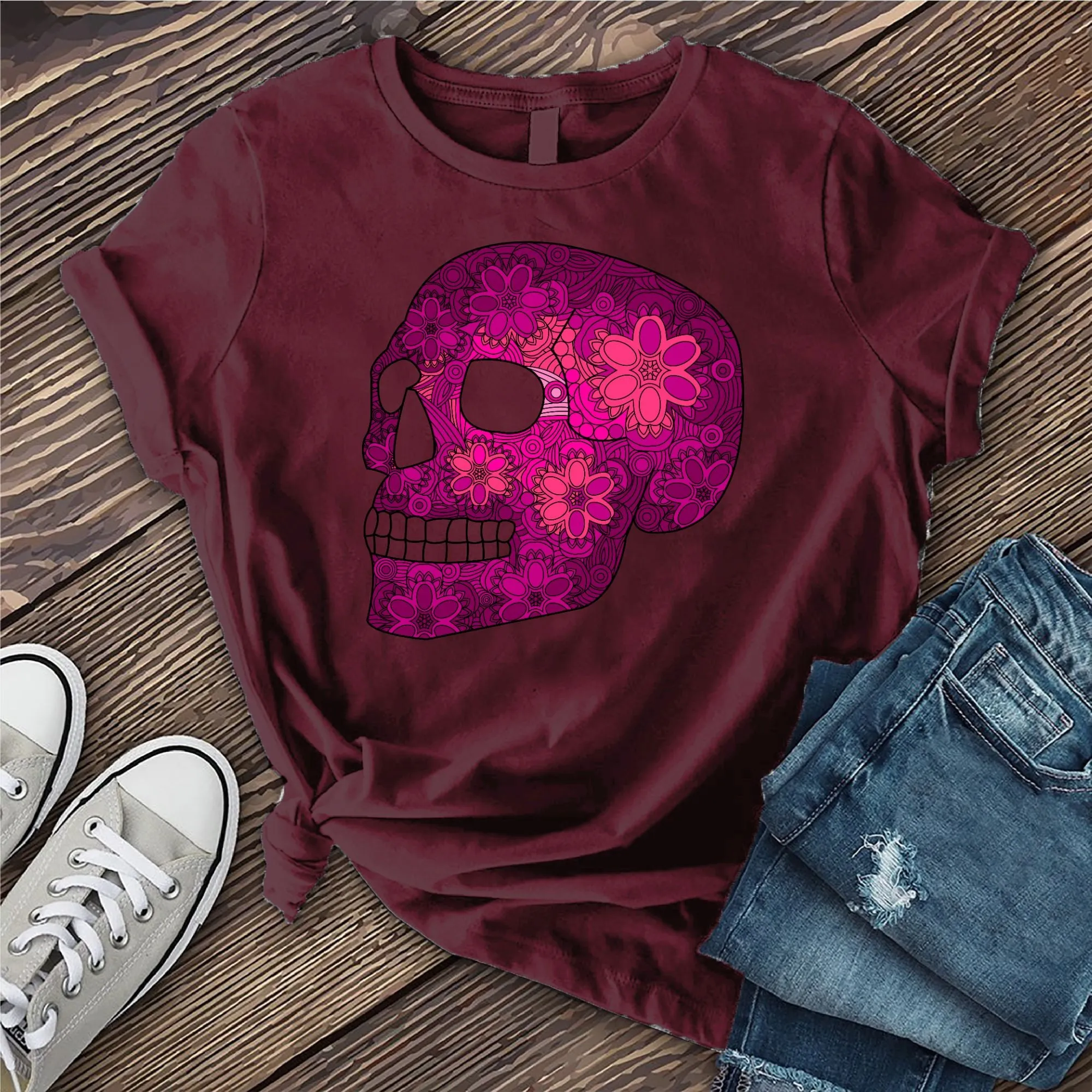 Floral Skull T-shirt