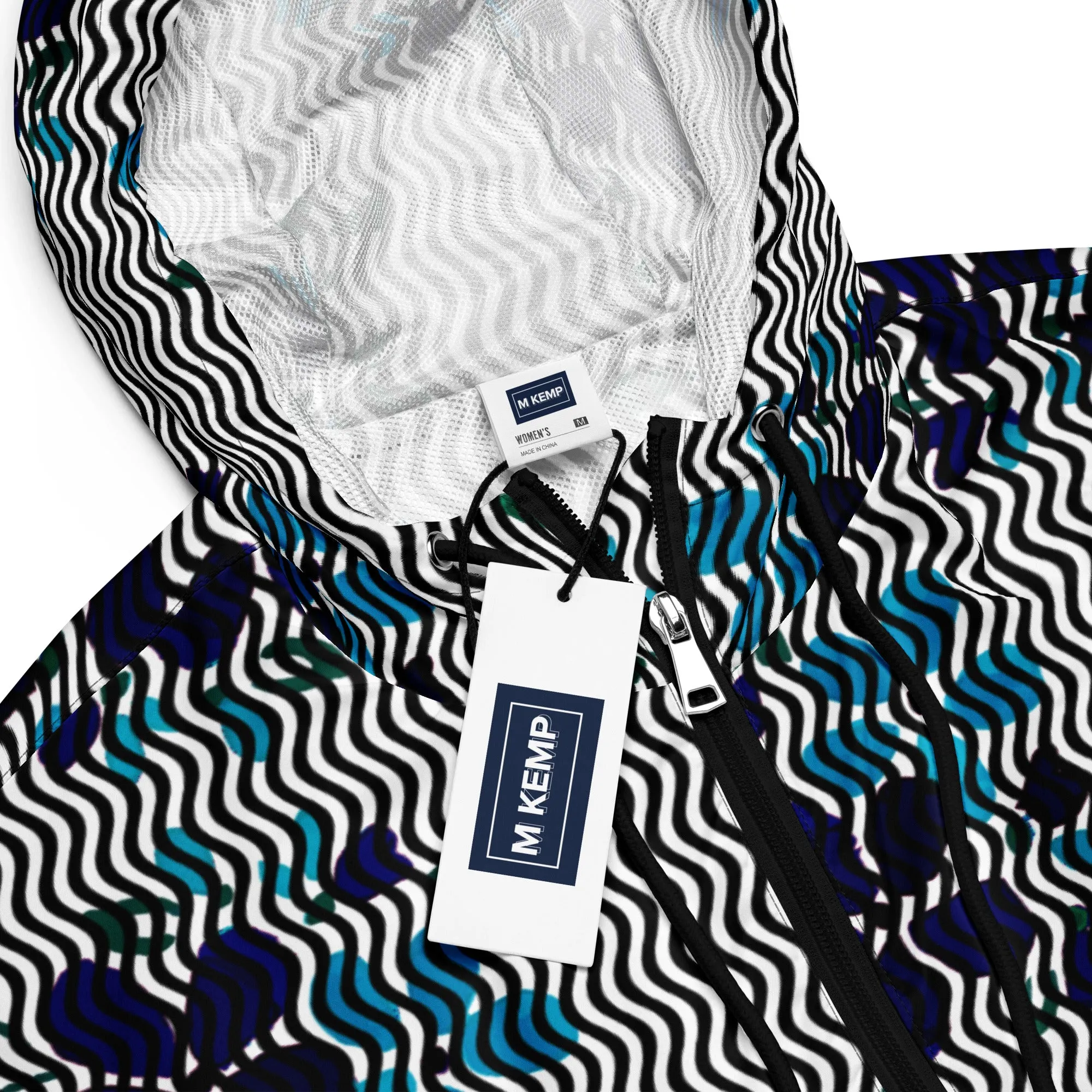 Floral Waves Women’s cropped windbreaker