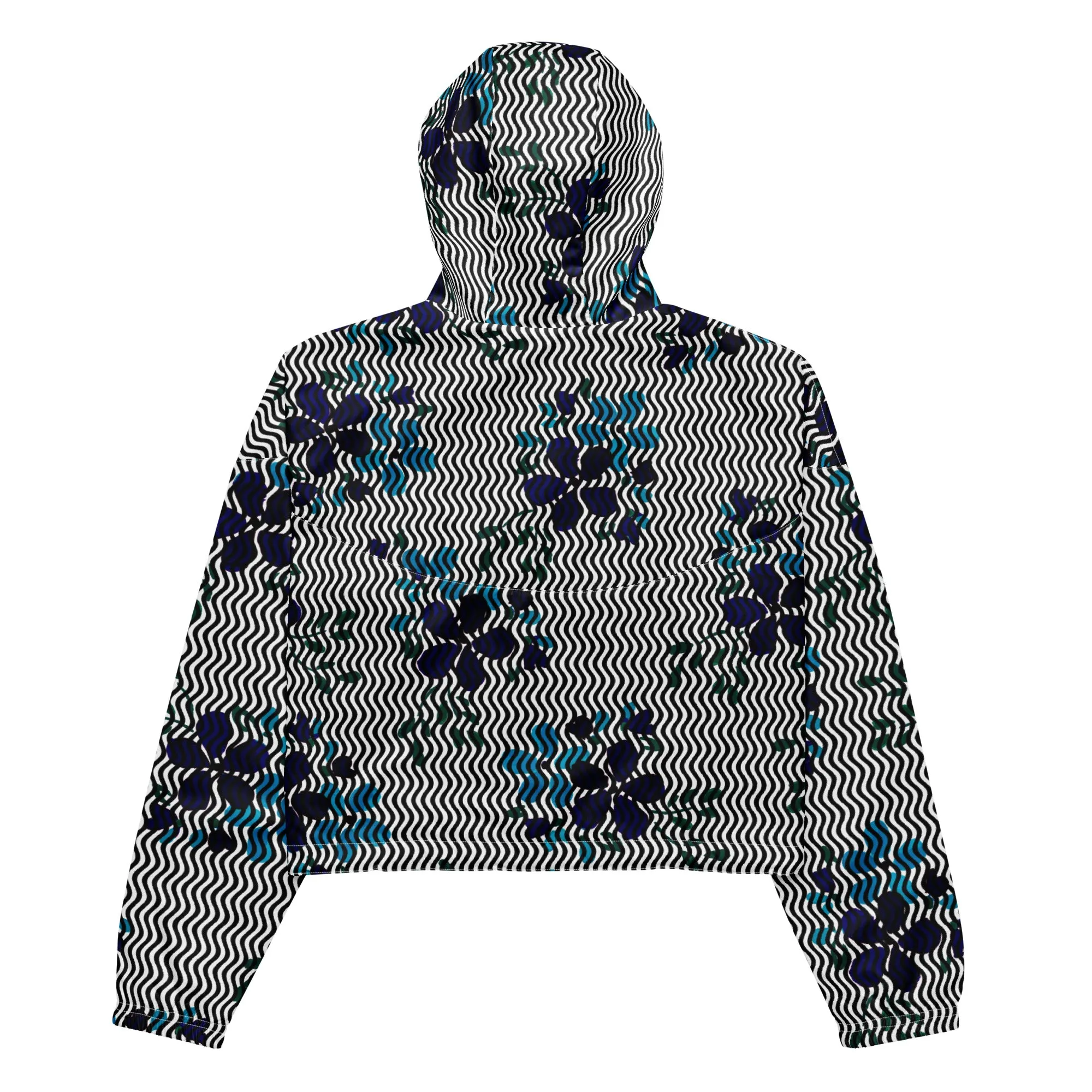 Floral Waves Women’s cropped windbreaker