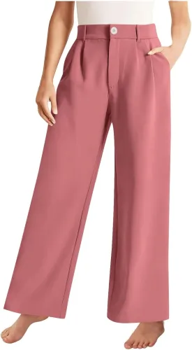 Girls' Dress Pants High Waisted Wide Leg Pants Kids Formal Uniform Pants Long Trousers Cute Preppy Clothes for Teens