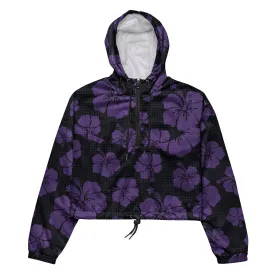 Hibiscus Print Women’s cropped windbreaker
