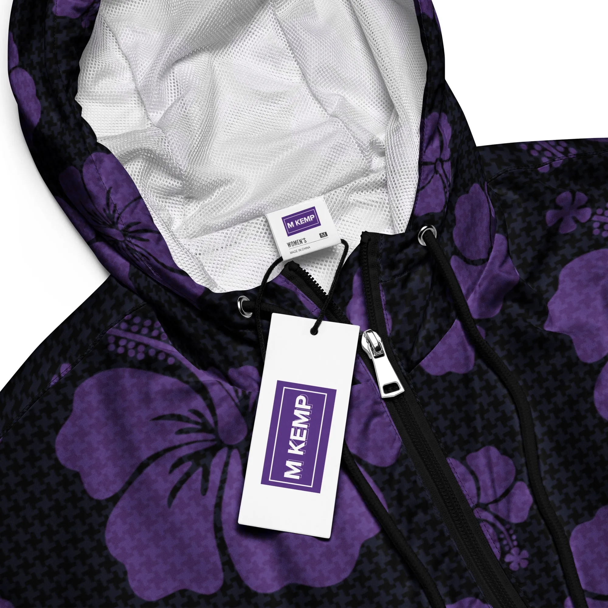 Hibiscus Print Women’s cropped windbreaker