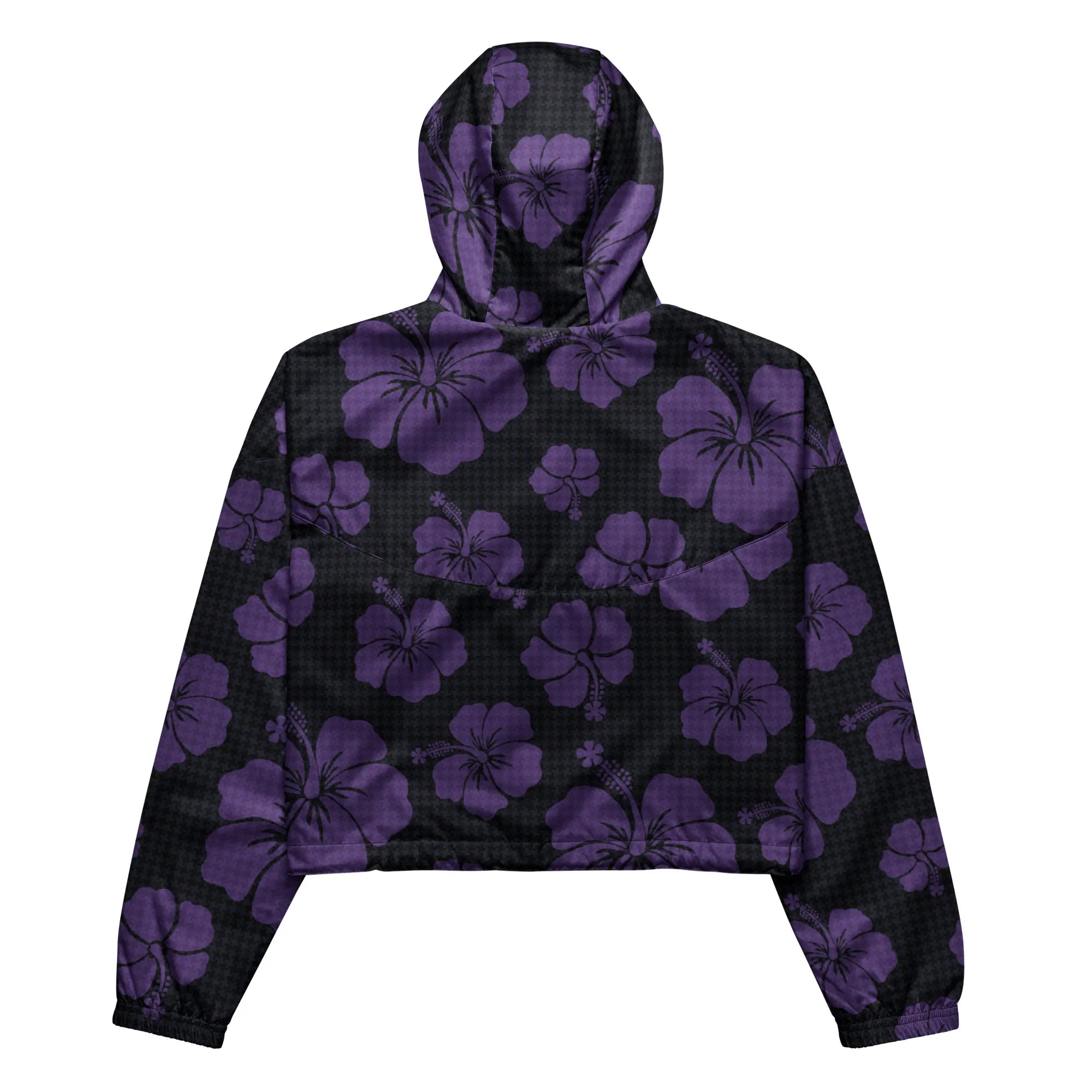 Hibiscus Print Women’s cropped windbreaker