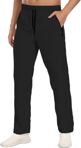 Hiking Pants for Men UPF 50  Cargo Quick Dry Water Resistant Elastic Waist Zip Pockets Travel Work Lightweight Running