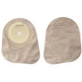 Hollister Premier One-Piece Closed Mini Pouch, 1-3/8" Pre-Cut Flat SoftFlex Skin Barrier, Filter, Beige