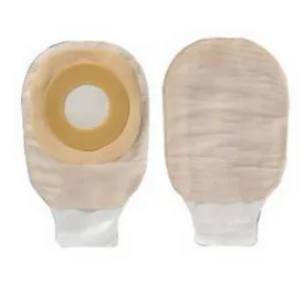 Hollister Premier One-Piece Drainable Mini Pouch, 1-3/4" Pre-Cut Flat Flextend Skin Barrier, Two-Sided ComfortWear, Clamp Closure, Beige