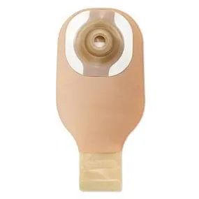 Hollister Premier One-Piece Drainable Pouch, Soft Convex CeraPlus Skin Barrier, Pre-Cut, 1" Stoma, Beige