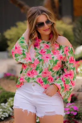 Jess Lea Floral Off Shoulder Floral Top