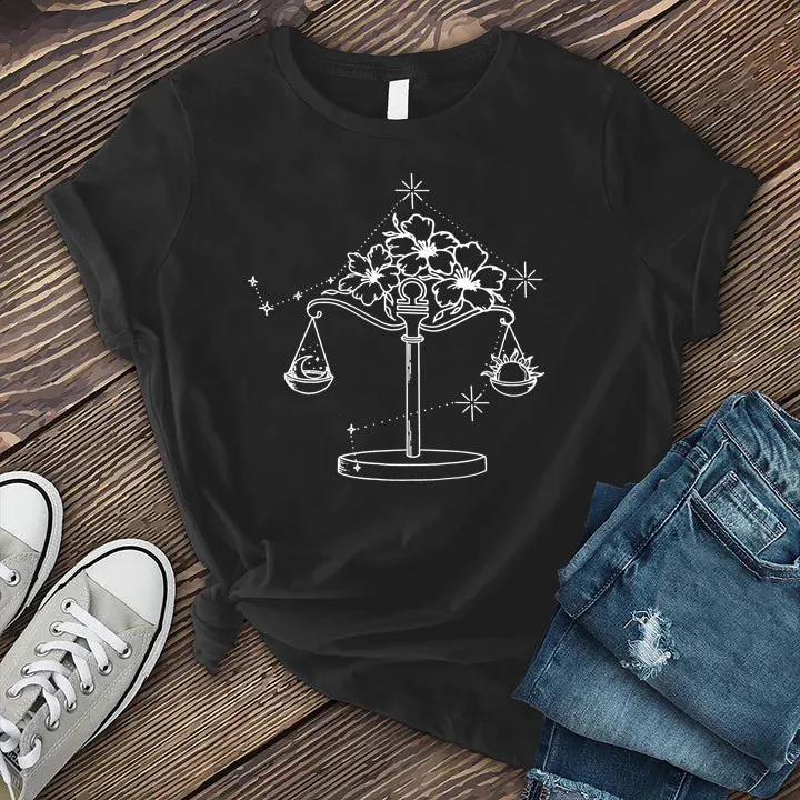 Libra Floral Scales T-shirt