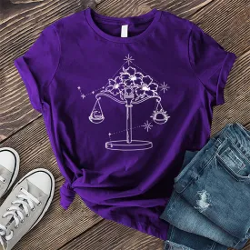 Libra Floral Scales T-shirt