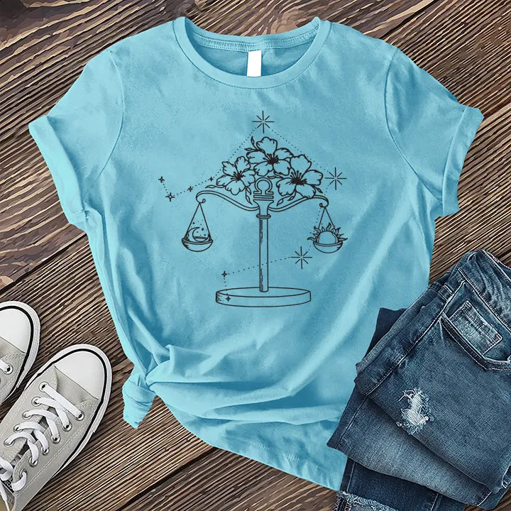 Libra Floral Scales T-shirt