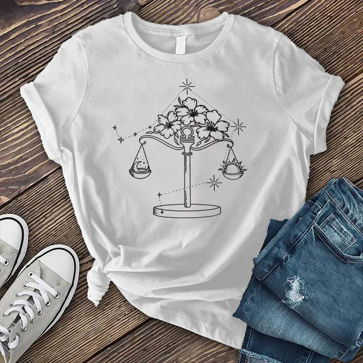 Libra Floral Scales T-shirt