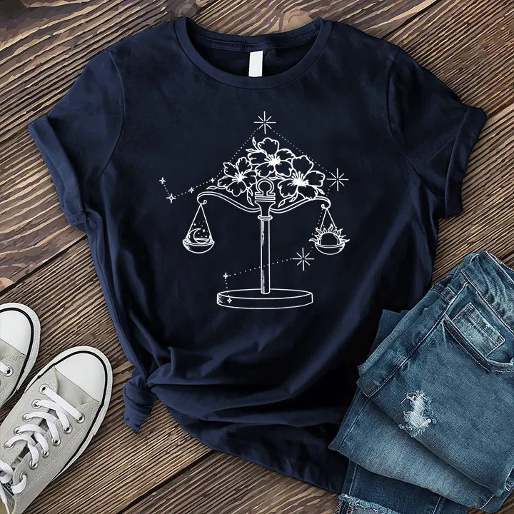 Libra Floral Scales T-shirt