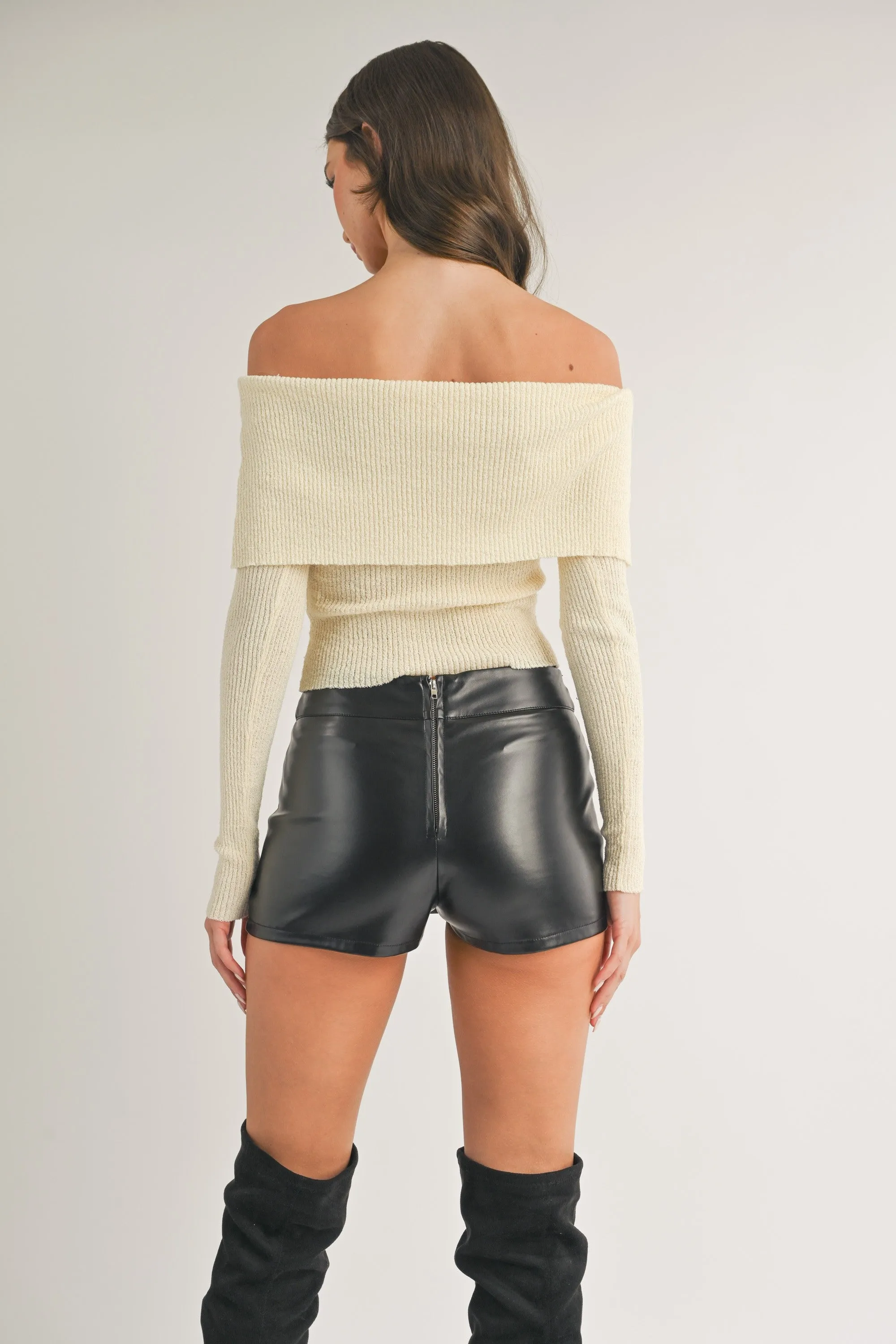 Long Sleeve Off Shoulder Top