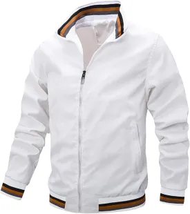 Maiyifu-GJ Men Lightweight Windproof Bomber Jacket Slim Casual Full Zip Softshell Coat Outdoor Spring Breathable Windbreaker Maiyifu-GJ Men Lightweight Windproof Bomber Jacket Slim Casual Full Zip Softshell Coat Outdoor Spring Breathable Windbreaker