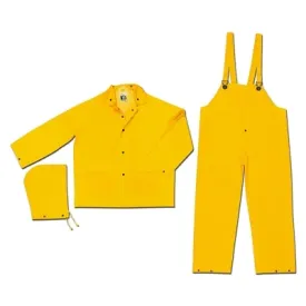 MCR Safety FR2003XL CLASSIC .35MM PVC/POLY FLAME RESIST SUIT 3 PC YW
