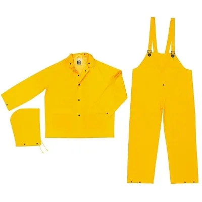 MCR Safety FR2003XL CLASSIC .35MM PVC/POLY FLAME RESIST SUIT 3 PC YW