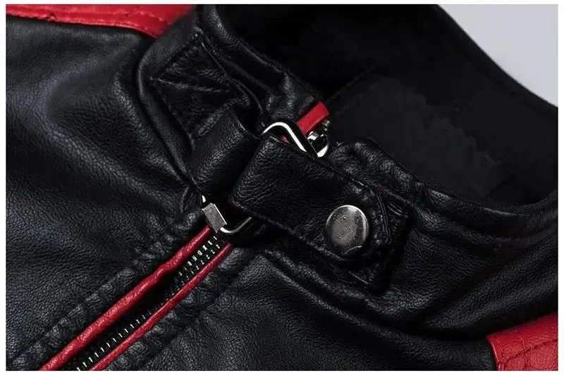 Motorcycle Mens Leather Jacket Casual Windbreaker Waterproof Pu Leather Coat Male Fishing Camping Outdoor Jacket Plus Size S-4xl