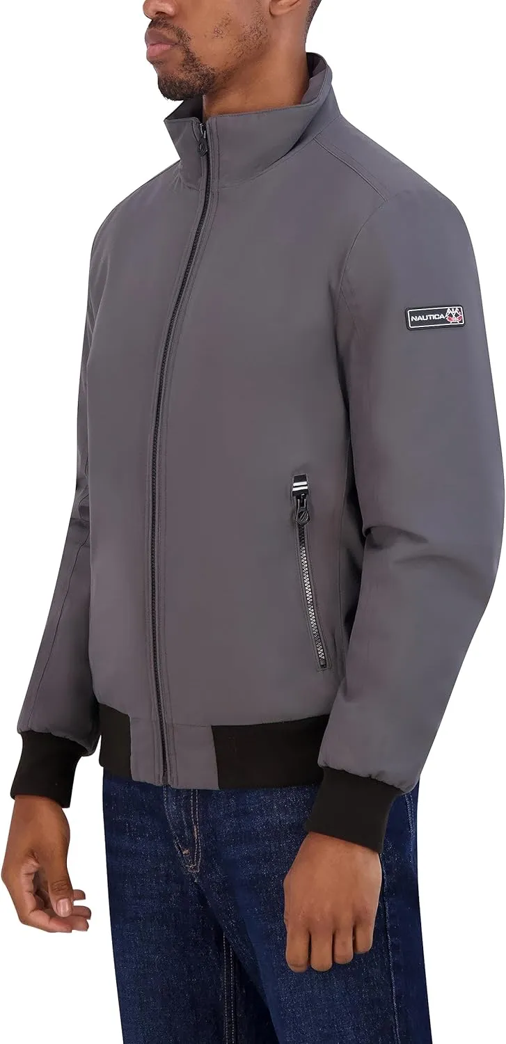 Nautica Men's Bomber Jacket  Windbreaker, Water-Resistant, Waterproof, Golf, Hiking, Boating, Casual Wear