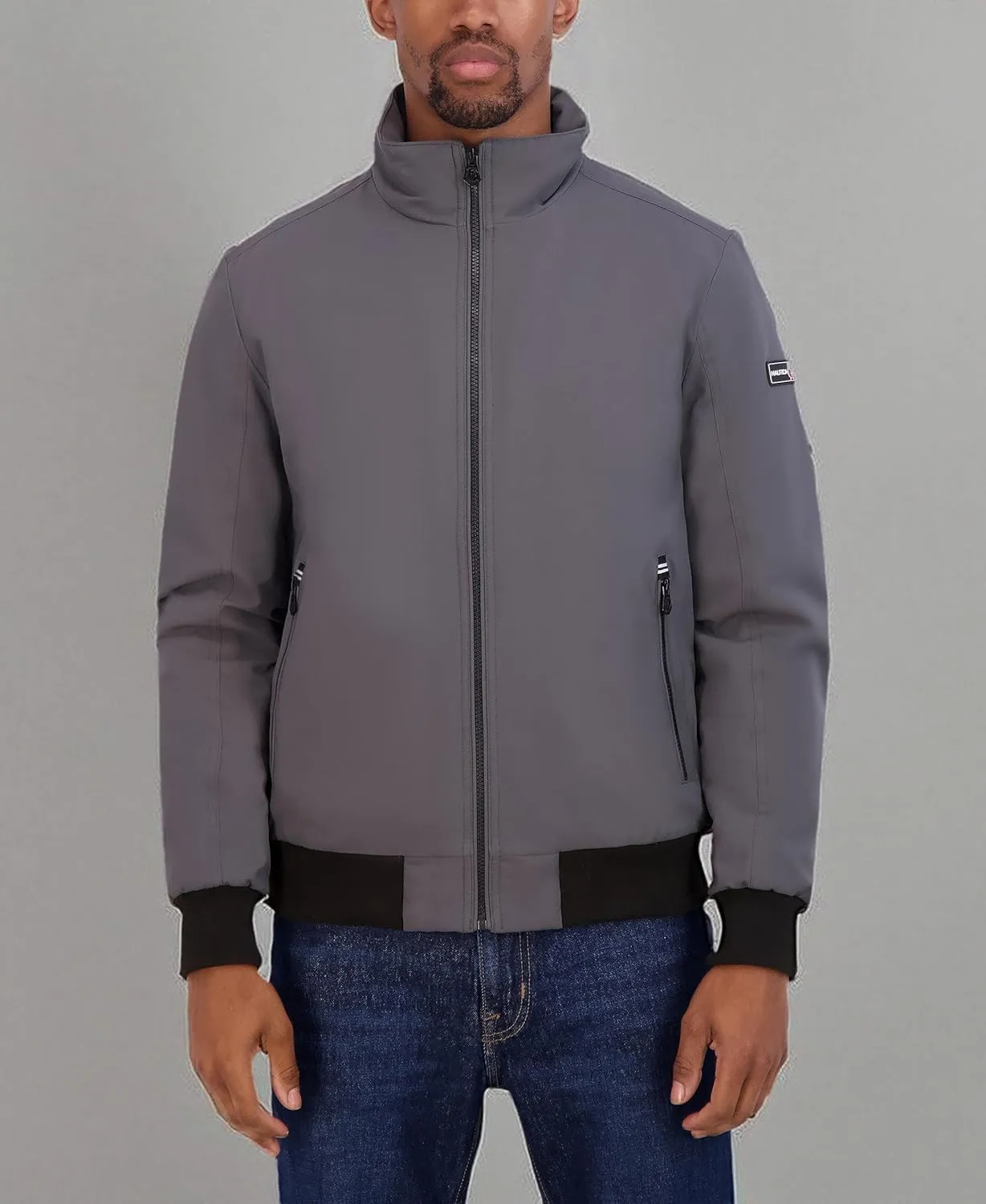 Nautica Men's Bomber Jacket  Windbreaker, Water-Resistant, Waterproof, Golf, Hiking, Boating, Casual Wear