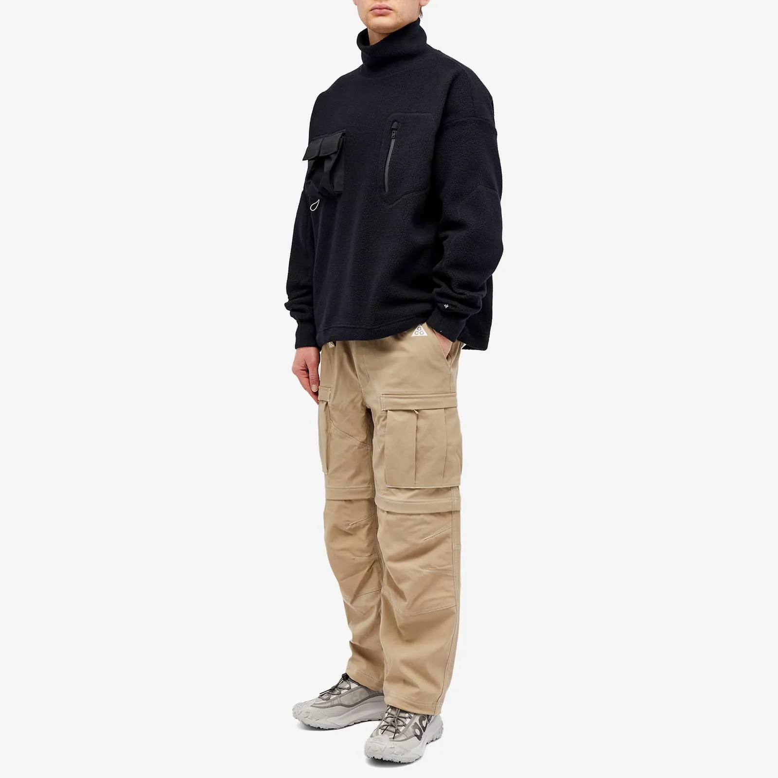 Nike ACG Smith Summit Khaki Cargo Pants with Iron Ore and Summit White Accents