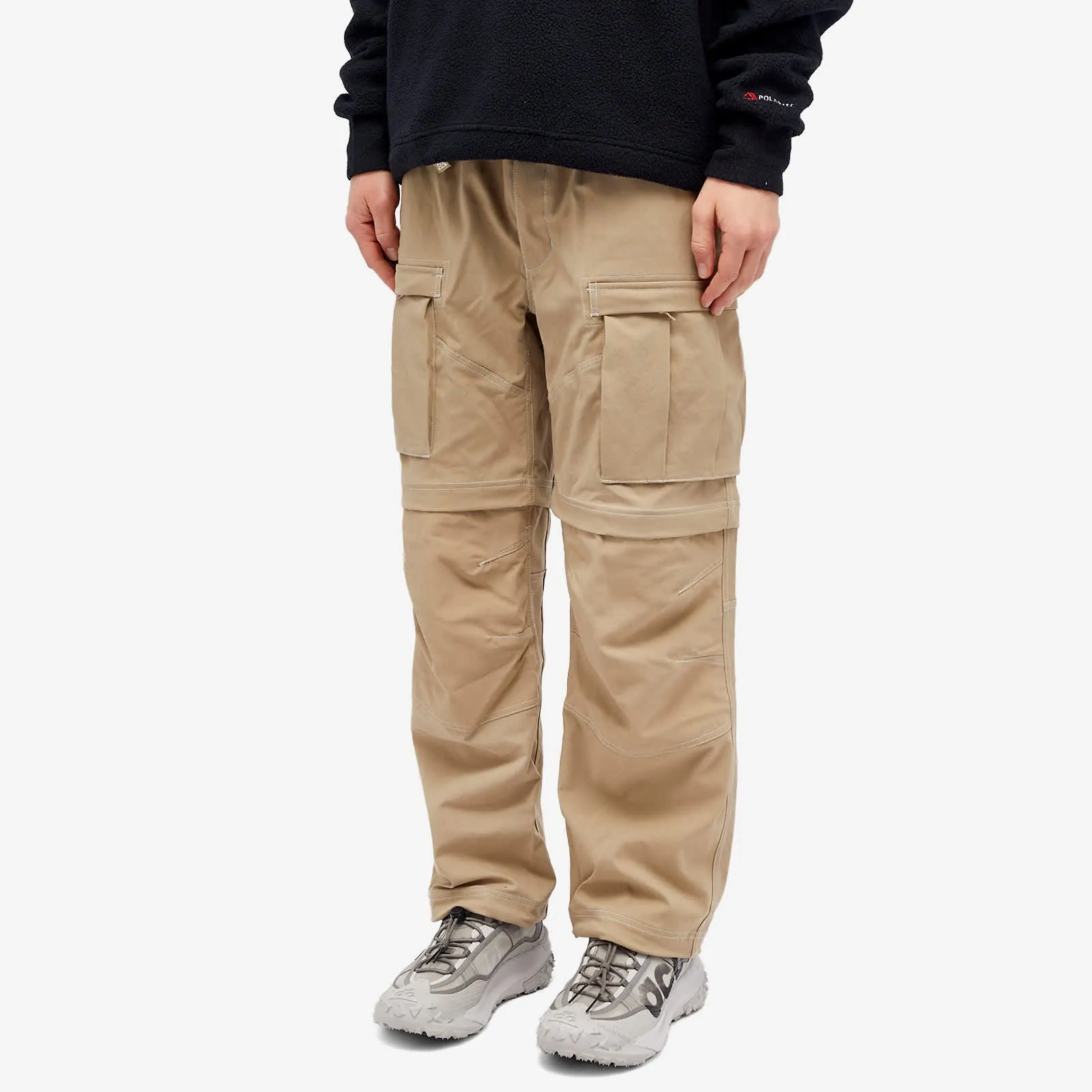 Nike ACG Smith Summit Khaki Cargo Pants with Iron Ore and Summit White Accents