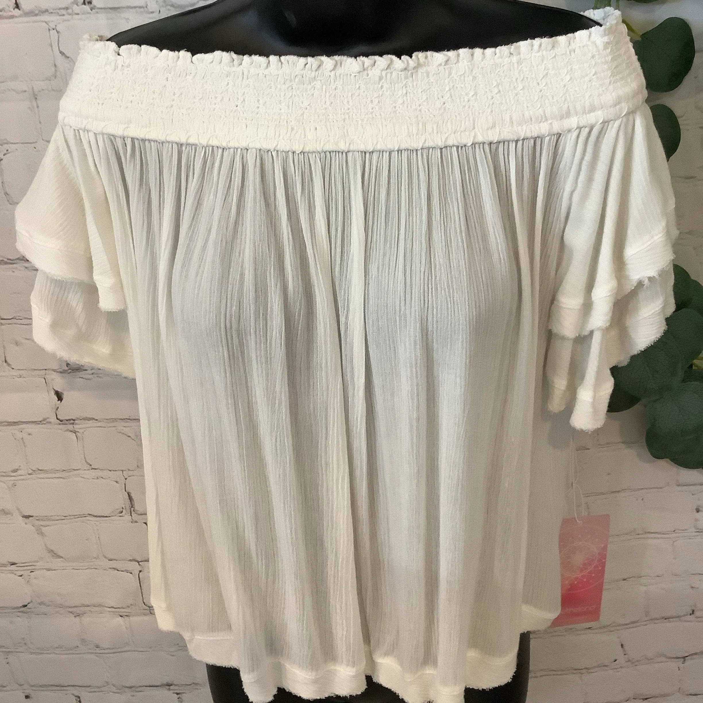 Off White Off The Shoulder Top