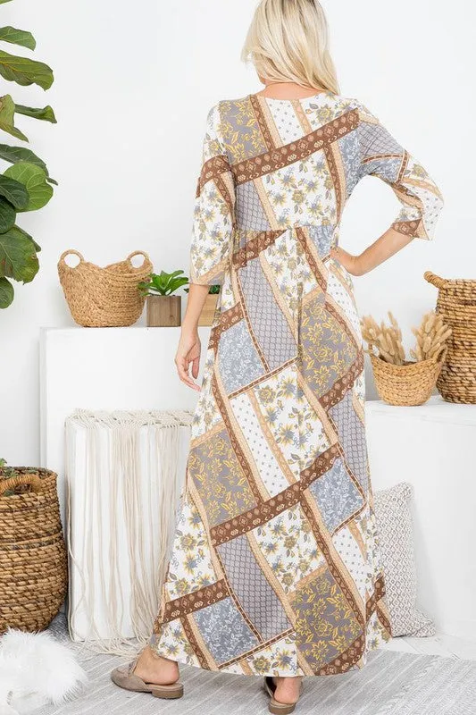 Paisley PatchWork Maxi Dress