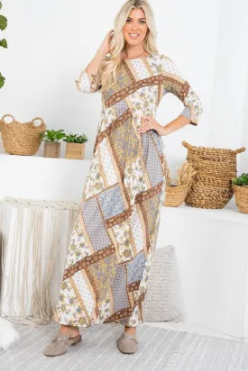 Paisley PatchWork Maxi Dress