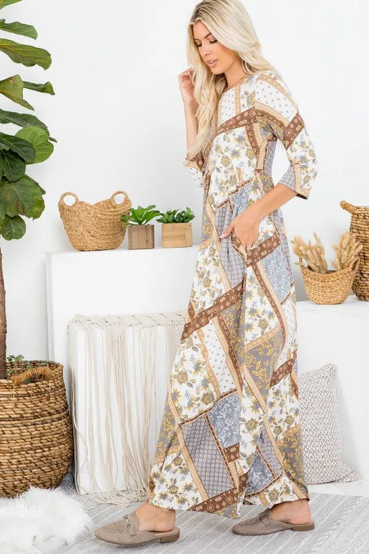 Paisley PatchWork Maxi Dress
