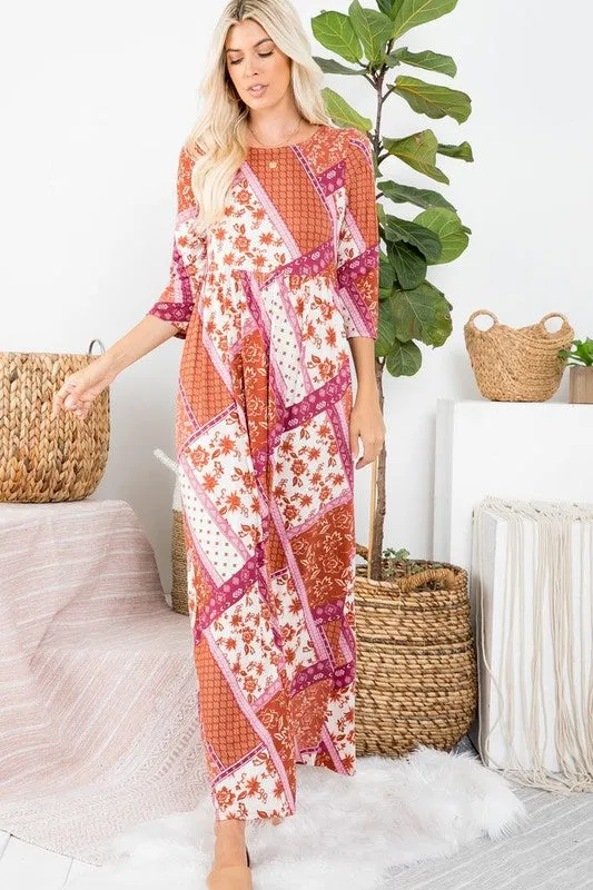Paisley PatchWork Maxi Dress