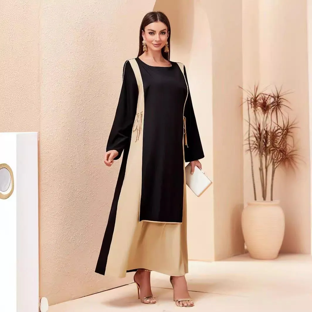 Patchwork Slimming Abaya (MA068)