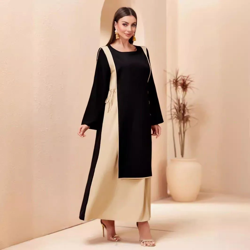 Patchwork Slimming Abaya (MA068)